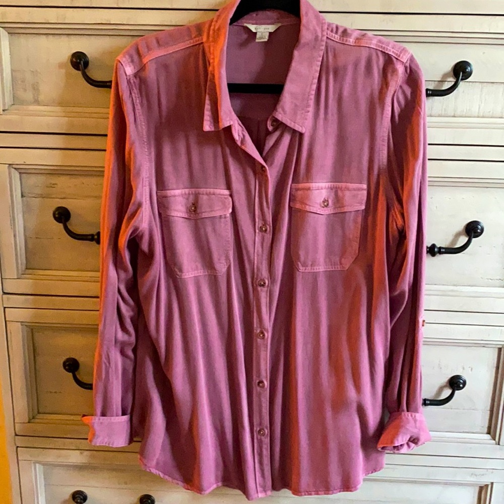 Dusty Rose Soft Denim blouse